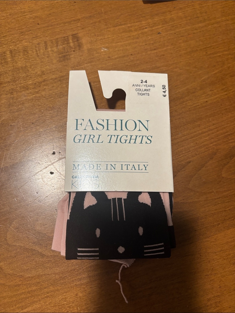 adidas Girls Tights - Pink & Black Cat Motif
